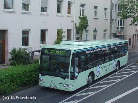 Einen Tag später in der Kurfürstenstraße auf Linie 41 nach Dalherda in der Rhön