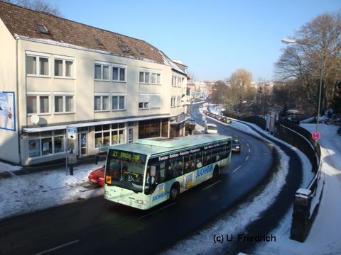 Im Januar 2010 in der Magdeburger Straße auf Linie 21 Richtung ZOB