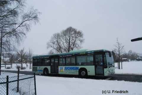 Auf Linie 40 in Welkers bei winterlichem Wetter im Februar 2010