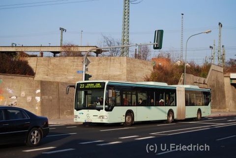 Auf dem Weg zum ZOB geht es durch die Petersberger Straße - eine letzte Aufnahme vom November 2011