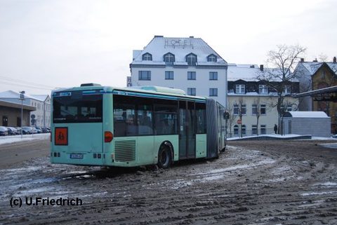 Ebenfalls am ZOB bei winterlichem Wetter