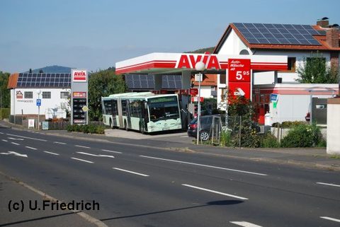 Im Hilders in der Rhön an der Tankstelle
