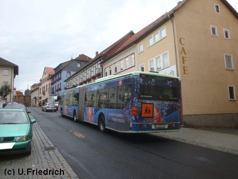 ... und an uns vorbei . Im Hintergrund das Stadttor von Tann