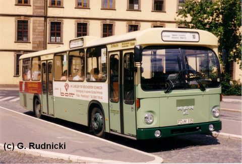 Wg 14 Bj. 1986 MAN SL 200 FD-M 335 Wagen 14, der allerletzte SL 200, der angeschafft wurde. Hier 1987, also gerade einmal ein Jahr alt auf Linie 10 am