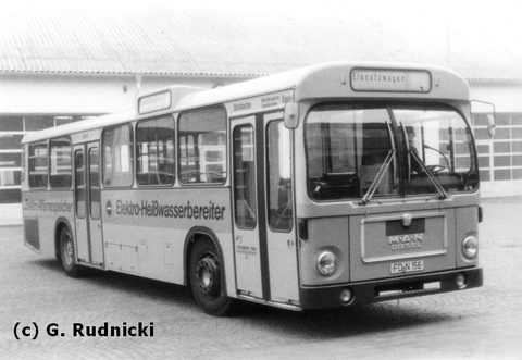 Wg 22 Bj. 1973 MAN SL 200 FD-N 156 Wg 22 ist einer von sechs 1973 beschafften SL 200, die nun (wie alle nachfolgenden) mit roten Polstern ausgestattet