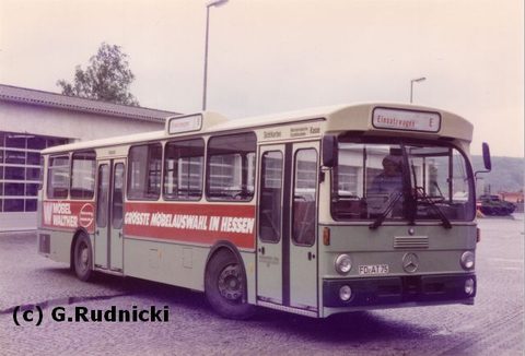 Wg 24 Bj. 1983 MB O 305 FD-AT 75 1985 mit Werbung für Möbel Walther