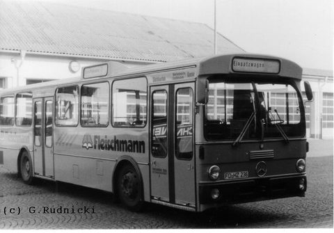 1983 als Einsatzwagen beschildert, weiterhin mit Werbung für Ludwig Fleischmann, die mir jedoch verändert erscheint