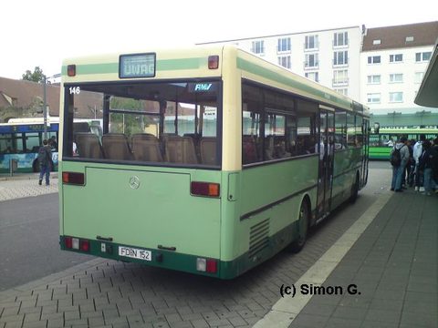 ... von dem Bus, als er am Stadtschloß stand.