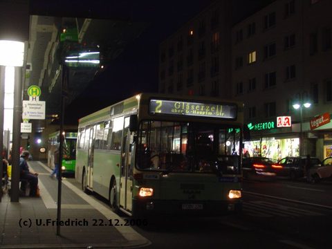 Am 22.12 sogar im Linieneinsatz, am Stadtschloß auf Linie 2 nach Gläserzell