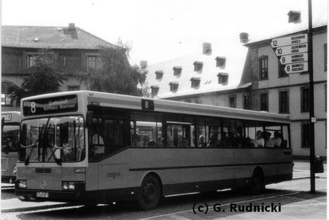 Und hier am gleichen Tag darauf dann am Bussteig der Linie 8