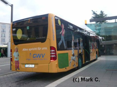 Seit Februar 2008 im Fuhrpark und der erste der optisch anders gestalteten Citaros: FD-N 350 / Funknummer 148 - eine Aufnahme von Mark aus dem jahre 2