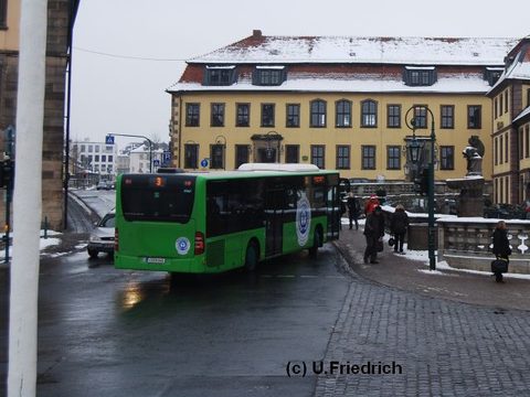 Beim Abbiegen in die Schloßstraße im Januar 2010