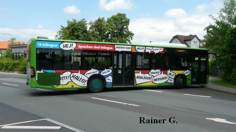 *neu ... Im Juni 2012 ist der Bus dann mit Werbung für die Sprachschule Inlingua unterwegs ...