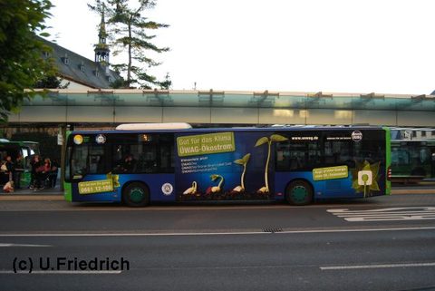 *neu  Ab Oktober 2011 ist der Wagen mit Werbung für ÜWAG-Ökostrom unterwegs