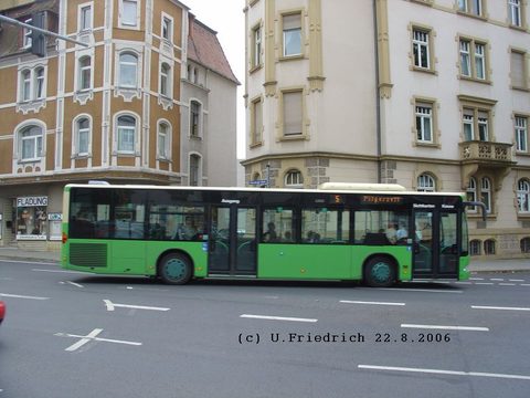 Beim Abbiegen von der Petersberger- in die Goethestraße