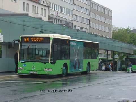 Im Mai 2007 gibt es erneut ein TrafficBoard für Licher Bier: Wagen 114 wieder auf Linie 5A, nun aber bei Regenwetter am Stadtschloß