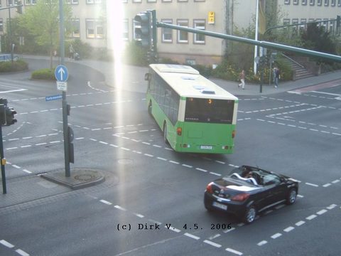 Beim Abbiegen von der Kurfürstenstraße Richtung Stadtschloß, eine Aufnahme von Dirk