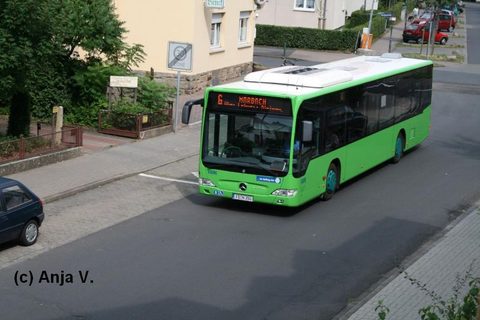 Von Anja eingefangen: Unterwegs auf Linie 6 nach Marbach