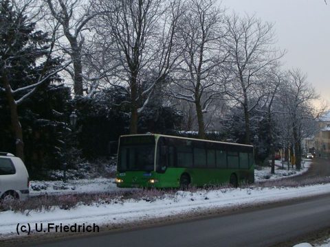 Im Januar 2009 in winterlicher Kulisse auf dem Weg zum Stadtschloß