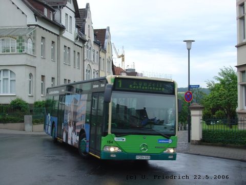 So sehen wir ihn stattdessen vom Gerloser Weg in die Adalbertstraße abbiegen