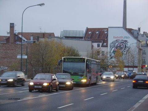 Frühe Dämmerung im November in der Dalbergstraße