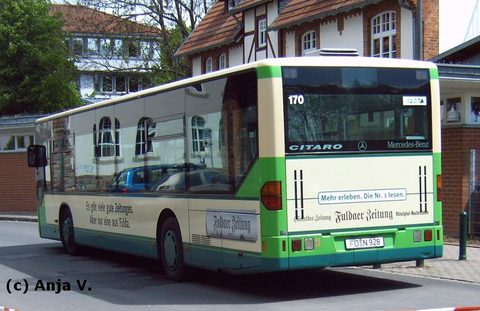 Anfang Mai 2007 von Anja entdeckt: Es gibt wieder Werbung, und zwar für die Fuldaer Zeitung. Vielen Dank für die schöne Aufnahme, Anja!