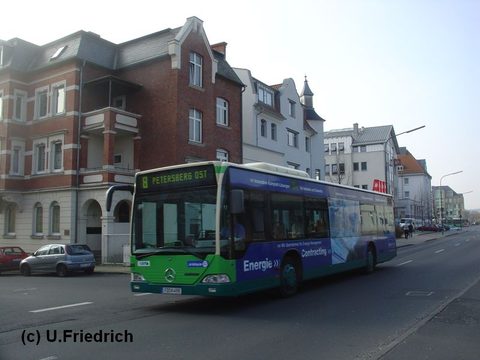 Auf dem Weg vom ZOB Richtung Petersberger Straße im Frühjahr 2007