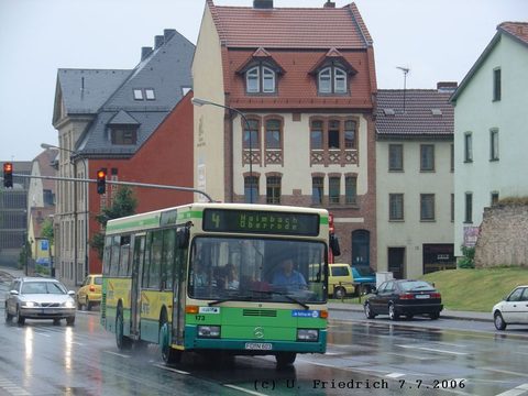 Am 7.7.2006 geht es bei strömendem Regen durch die Dalbergstraße