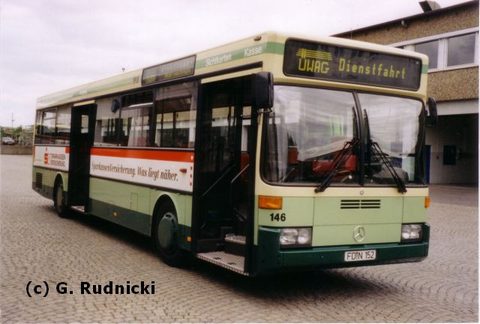Im Juli 2000 konnte Herr Rudnicki Wagen 146 ablichten: Da trug er bereits Werbung für die Sparkassenversicherung