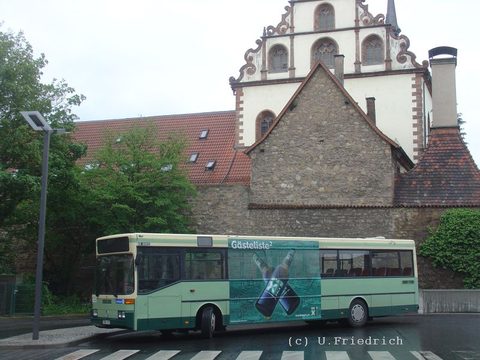 Pause am Stadtschloß: Im Mai 2007 mit TrafficBoard für Licher Bier