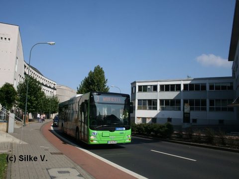 Silke traf in der Dalbergstraße auf den Bus...