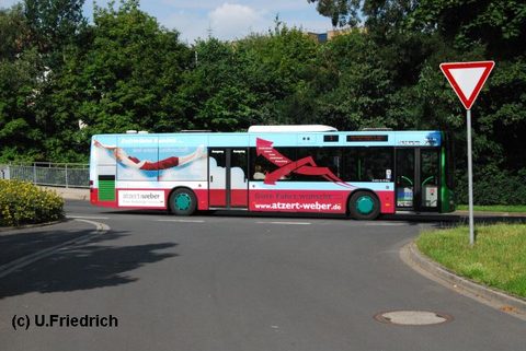 Ab Mitte Juli 2011 mit Werbung für das Autohaus Atzert-Weber