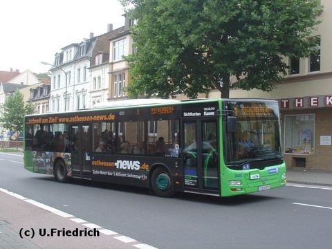Hier am gleichen Tag beim Abbiegen von der Leipziger- in die Adalbertstraße