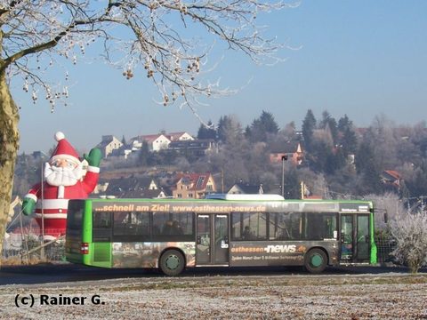 Rainer schoß dieses weihnachtliche Photo: Vor dem Nikolaus in Künzell