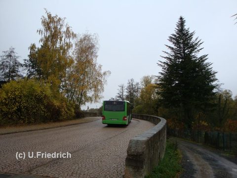 Wegen einer Baustelle ging es Ende Oktober durch die Fulda-Aue und über die schmale Hornungsbrücke