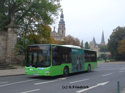 Am 2. Oktober mit Trafficboard für Licher X² vor der Kulisse von Dom und Michaelskirche