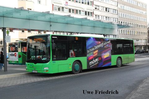 *neu  Im Dezember 2012 mit TrafficBoard für "Move36" am ZOB, abfahrbereit auf Linie 5A nach Pilgerzell