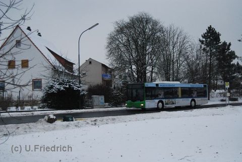 Im Januar 2010 bei Eis und Schnee auf Linie 8 in Niesig