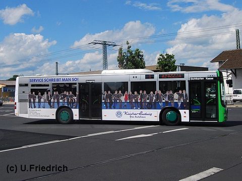 *neu  Hier auf Linie 1 bei der Abfahrt vom ZOB Richtung Künzell
