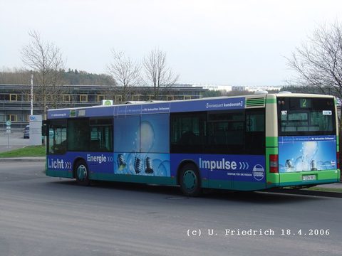 Und nochmals von hinten, hier an der Endhaltestelle in Ziehers Süd