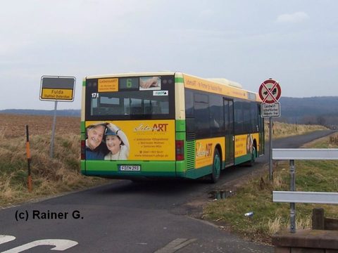 Im Februar 2008 von Rainer auf den Chip gebannt: Dank Baustellen und Umleitung geht es ausnahmsweise auch mal über Feldwege