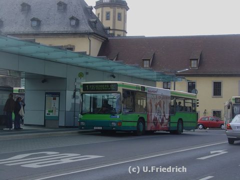 April 2008 mit Trafficboard für Licher Bier am Stadtschloß, erneut auf Linie 1