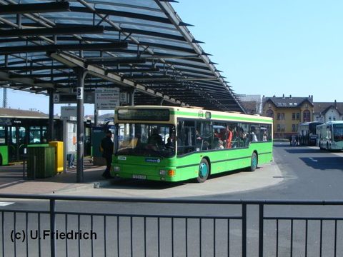 Am 1. April am ZOB auf Linie 9B - nun wieder ohne TrafficBoard
