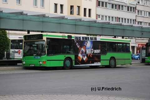 Auch wieder auf Linie 8: Im Mai 2011 mit TrafficBoard für den Licher X² Energy Drink