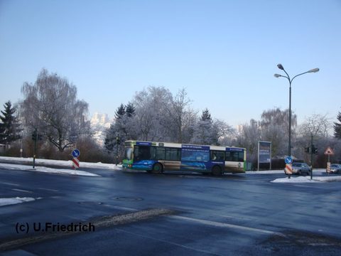 Unterwegs auf Linie 8 Richtung Horas am 9. Januar 2009