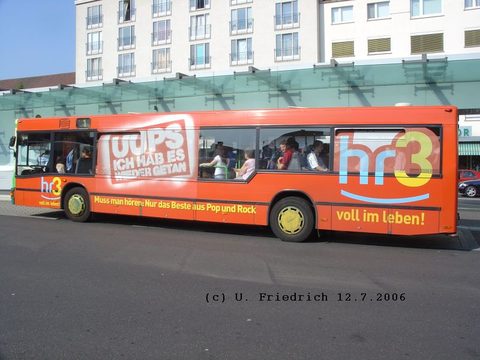 FD-N 569 / Funknummer 179 mit Werbung für den öffentlich-rechtlichen Hessischen Rundfunk, genauer gesagt das Programm HR3