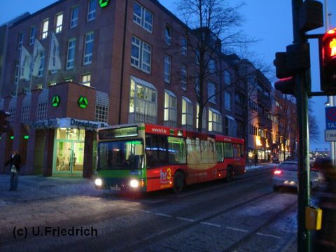 Schnee in der Rabanusstraße im Januar 2009