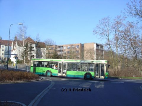 Im März zur Abwechslung mal auf Linie 1 unterwegs, hier am Gerloser Weg Richtung Aschenberg