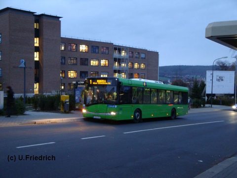 Ebenfalls im November, am Gerloser Weg auf Linie 1 Richtung Stadtschloss-Künzell