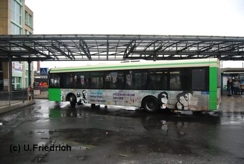 Bei der Abfahrt vom ZOB